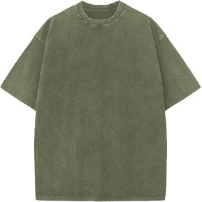 Arssm 3 Pack Men Oversized T Shirts Vintage Tee Loose Fit Short Sleeve Casual Streetwear Baggy Washed Unisex Tops in Kuwait