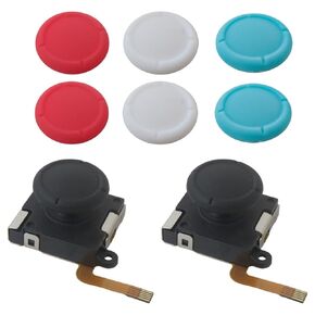 Misimain جديد متوافق مع عصا التحكم Switch، عصا التحكم TMR المضادة للانجراف لمفتاح LCD/OLED Joy Con لـ Switch Lite، مجموعة ترقية عصا التحكم التناظرية مع أغطية عصا متعددة الألوان in Kuwait