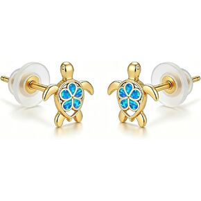 14K Yellow Gold Heart Stud Earrings for Women,14kt Real Gold Mother of Pearl Heart-shaped Stud Earrings with Cubic Zirconia Fine Jewelry Valentine's Day Mother's Day Birthday Gift for Girls Mom in Saudi Arabia