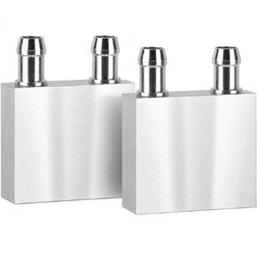 Clyxgs Aluminum Water Cooling Block,Liquid Cold Water Plate Heat Sink Water-Cooled Exchanger Head semiconductor Refrigeration Sheet CPU Graphics Radiator Heatsink Endothermic Head (40 x 40 x 12mm)2pcs in Saudi Arabia