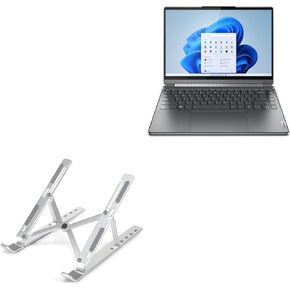 حامل BoxWave وحامل متوافق مع Lenovo Yoga 9i (14 بوصة - 82LU) - حامل QuickSwitch صغير الحجم، حامل قابل للطي متعدد الزوايا قابل للطي - فضي معدني in Kuwait