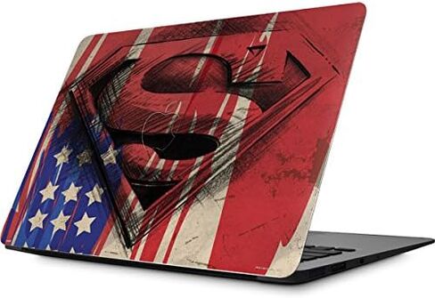 ملصق Skinit للكمبيوتر المحمول متوافق مع جهاز MacBook Air 13.3 (2010-2017) - تصميم Warner Bros Superman Crest المرخص رسميًا in Kuwait