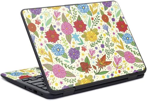MightySkins Skin Compatible With HP Chromebook x360 11" G11 (2017) - Flower Garden | Protective, Durable, and Unique Vinyl Decal wrap cover | Easy To Apply, Remove, and Change Styles | Made in the USA in Kuwait