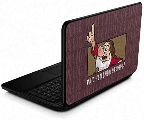 Skinit Decal Laptop Skin Compatible with 15.6 in 15-d038dx - Officially Licensed Disney Snow White Grumpy Design in Kuwait