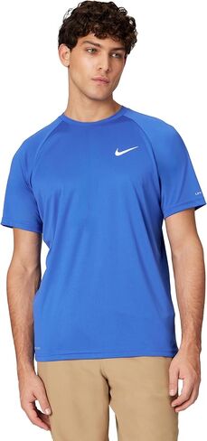 Nike Swim Men's Essential Short Sleeve Hydroguard Rash Guard Game Royal XLarge/Blue in Saudi Arabia