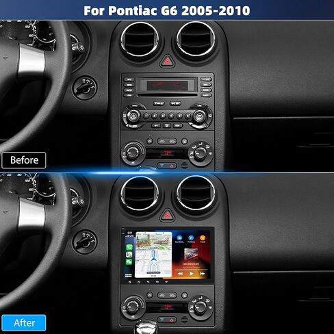 راديو ستيريو للسيارة لـ Pontiac G6 2005 20006 2007 2008 2009 2010، شاشة لمس 8 بوصة Android 15 مجموعة أدوات رأس ستيريو راديو السيارة مع CarPlay اللاسلكي Android Auto GPS Navi SWC FM DSP Bluetooth WiFi in Kuwait