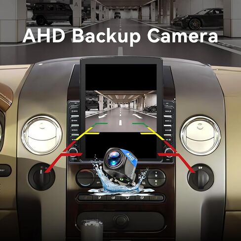 9.7 بوصة Android 14 راديو السيارة متوافق مع Ford F150 2004 2005 2006 2007 2008 AHD كاميرا احتياطية ترقية CarPlay اللاسلكية وشاشة لمس Android تلقائية GPS WiFi SWC FM Bluetooth 2+64G in Kuwait