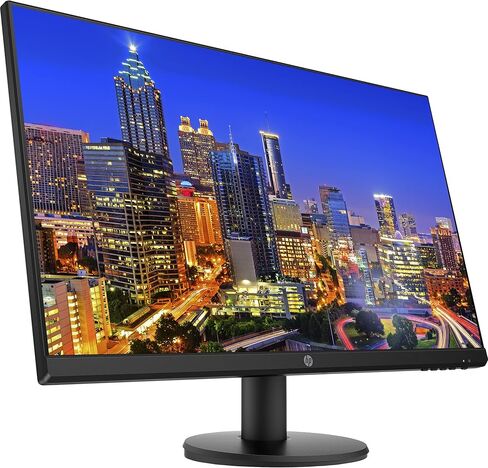 حزمة شاشة HP P27v G4 مقاس 27 بوصة IPS FHD 1920x1080 مع HDMI وإضاءة زرقاء منخفضة ومكبر صوت بلوتوث صغير للصوت الاحترافي وميكروفون مدمج وغالق عن بعد للصور in Kuwait