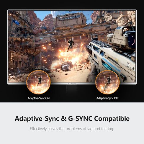 شاشة INNOCN 27 بوصة QD-OLED 2K QHD 2560 x 1440P 280 هرتز 240 هرتز، شاشة وحدة تحكم ألعاب الكمبيوتر الشخصي، متوافقة مع G-Sync، 0.03 مللي ثانية، HDR400، 10 بت، HDMI 2.1، DisplayPort، مكبر صوت، حامل قابل للتعديل - GA27S1Q in Kuwait