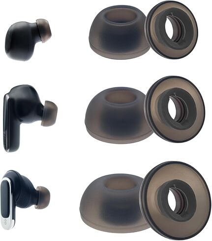 Klowcok Replacement Ear Tips for JBL Vibe Buds/Tour Pro 2 / Live Beam 3 / Live Pro 2 / Live Free 2 Earbuds, Soft Silicone Ear Tips 3 Pairs (S/M/L) Black in Kuwait