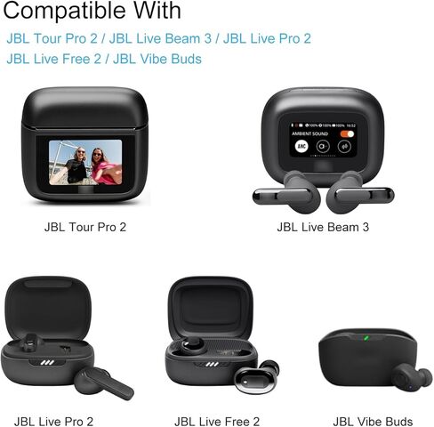 Klowcok Replacement Ear Tips for JBL Vibe Buds/Tour Pro 2 / Live Beam 3 / Live Pro 2 / Live Free 2 Earbuds, Soft Silicone Ear Tips 3 Pairs (S/M/L) Black in Kuwait