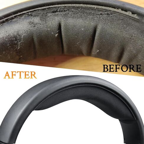 SOULWIT Headband Cover for Sennheiser Game One/HD515/HD518/HD555/HD558/HD559/HD569/PC360/PC373d Headphones, Replacement Headstrap Pad Repair Part - Black in Kuwait