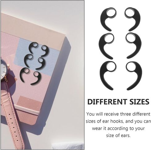 Generic Silicone Ear Wings 6Pcs for 10Mm Earbuds Hook Clips Anti-Slip Earphone Stabilizers Sports Ear Hooks Comfortable Fit for Exercise in Kuwait