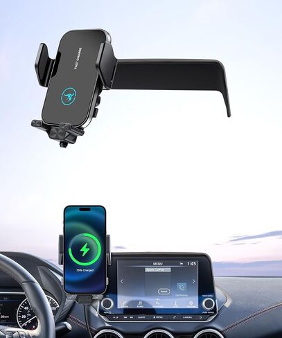 15W Wireless Fast Charger for Nissan Rogue 2021-2026 / Sentra 2020-2025 / Altima 2019-2025 Accessories 8-inch Screen Fixed Clip, 360° Rotation, Interior Decoration Mobile Phone Mount in Kuwait