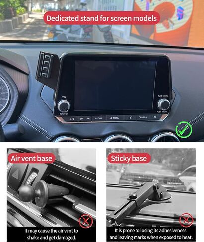 15W Wireless Fast Charger for Nissan Rogue 2021-2026 / Sentra 2020-2025 / Altima 2019-2025 Accessories 8-inch Screen Fixed Clip, 360° Rotation, Interior Decoration Mobile Phone Mount in Kuwait
