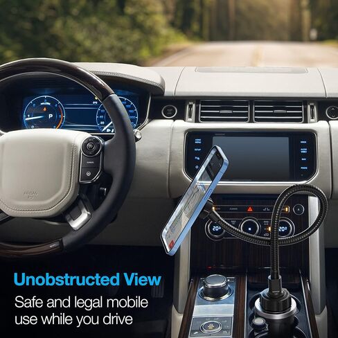 Naztech MagBuddy Elite XL Car Phone Holder - Magnetic Mount for Cup Holder with 11 Inch Gooseneck & 360 Degree Swivel, Universal Compatibility for iPhone, Android & GPS Units in Kuwait