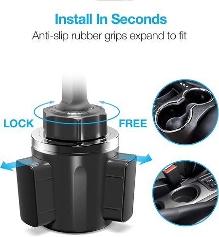 Naztech MagBuddy Elite XL Car Phone Holder - Magnetic Mount for Cup Holder with 11 Inch Gooseneck & 360 Degree Swivel, Universal Compatibility for iPhone, Android & GPS Units in Kuwait