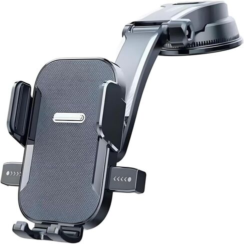 Car Phone Mount 360° Rotation Adjustable Height‌ Cell Phone Holder Nano Vacuum Suction Design‌ Sturdy & Non-Slip‌ Compatible Car Phone Holder for iPhone, Huawei, Samsung in Kuwait