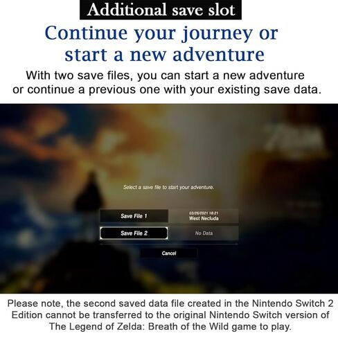 The Legend of Zelda: Breath of the Wild لجهاز Nintendo Switch 2 Edition (الإصدار الأمريكي)، مع مقابض الإبهام PremGear (8 عبوات، 3 ألوان، ارتفاعان - 3 مم، 7 مم)، حامل بطاقات ألعاب 24 فتحة وقطعة قماش للتنظيف in Kuwait