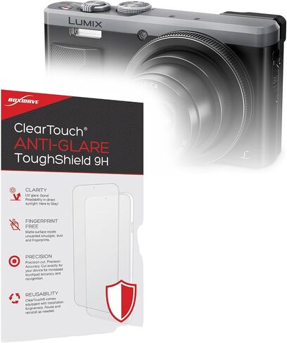 واقي شاشة BoxWave متوافق مع Panasonic Lumix DMC-ZS60 - ClearTouch مضاد للوهج ToughShield 9H (عبوتان)، واقي شاشة مرن متين مضاد للوهج 9H in Kuwait