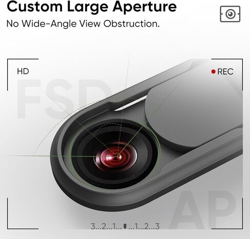 Camera Cover Slide for Tesla Model Y 3 Interior Cabin Camera Privacy Cover Accessory with Orange Indicator - Anti-Blind Spot Slider Shield, Vertical Design, No Block IR for FSD, Upgraded Thickened in Saudi Arabia