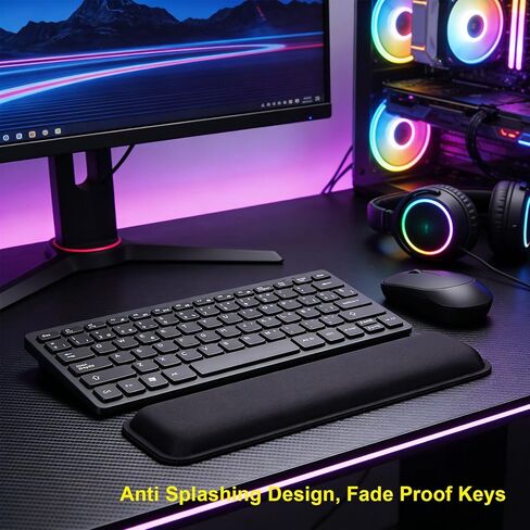 Pomya Spanish Wireless Keyboard and Mouse Set, 78 Keys 2.4GHz Ergonomic Slim USB Receiver, Plug & Play for PC Laptop, Silent Mouse, Lightweight Thin Design in Kuwait