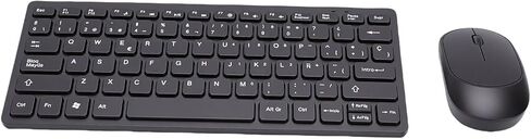 Pomya Spanish Wireless Keyboard and Mouse Set, 78 Keys 2.4GHz Ergonomic Slim USB Receiver, Plug & Play for PC Laptop, Silent Mouse, Lightweight Thin Design in Kuwait