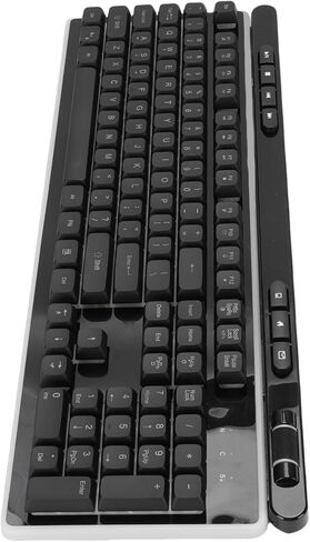 Wireless Keyboard and Mouse Combo with RGB Backlit Keys, Rechargeable 2.4G Wireless Keyboard Mouse Set for OS X PC Laptop, 33ft Range 111 Keys Multimedia Functions in Kuwait