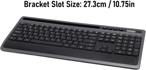 مجموعة لوحة مفاتيح وماوس لاسلكية، لوحة مفاتيح كاملة الحجم مريحة 2.4 جيجا بايت مع نقرة صامتة وحامل للكمبيوتر اللوحي للكمبيوتر المحمول المكتبي in Kuwait