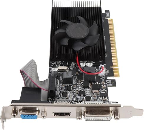 بطاقة رسومات VBESTLIFE GT210 سعة 1 جيجابايت، وحدة معالجة الرسومات DDR3 64 بت، 500/589 ميجاهرتز، PCIE 2.0 16X بطاقة فيديو ألعاب الكمبيوتر المكتبي مع منافذ HDMI وDVI وVGA in Kuwait