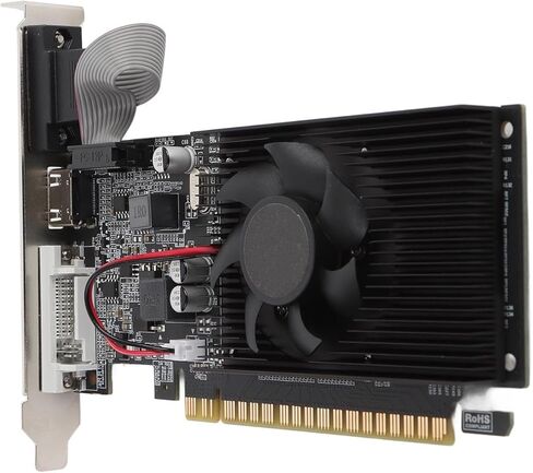 بطاقة رسومات VBESTLIFE GT210 سعة 1 جيجابايت، وحدة معالجة الرسومات DDR3 64 بت، 500/589 ميجاهرتز، PCIE 2.0 16X بطاقة فيديو ألعاب الكمبيوتر المكتبي مع منافذ HDMI وDVI وVGA in Kuwait