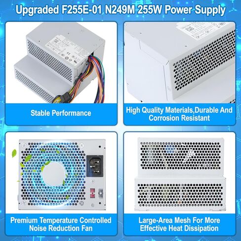 ترقية L255P-01 F255E-01 AC255AD-00 N249M 255W مزود طاقة D255P-00 PSU متوافق مع Dell Optiplex 780 980 580 760 960 DT L255P-01 H255E-01 D255ED-00 V6V76 RM110 F255E-01 مصدر الطاقة in Kuwait