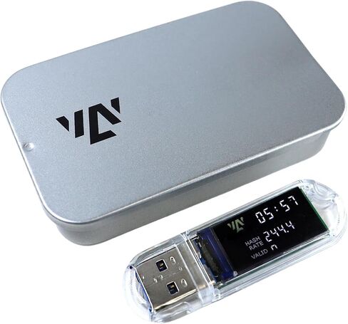 Bitcoin Miner LV03 USB Miner - 250KH/S Solo ASIC, 1W Low Power, 2.4G WiFi, Mini Display, Phone & Laptop Compatible, Beginner Crypto Mining Device in Kuwait