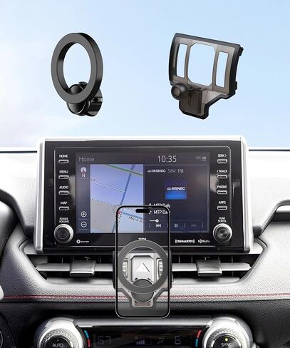 حامل هاتف السيارة لملحقات Toyota RAV4 2013-2018، حامل هاتف يدور 360 درجة متوافق مع MagSafe، حامل الهاتف الخلوي لا يؤثر على فتحة الهواء in Kuwait