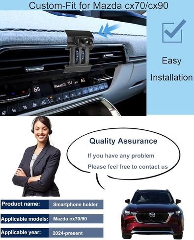 oricarmes car Phone Holder for Mazda CX-90 CX-70 2024-2026 Accessories Magnetic car Phone Mount for cx70 cx90 Phone Holder for cx70 cx90 Accessories in Kuwait
