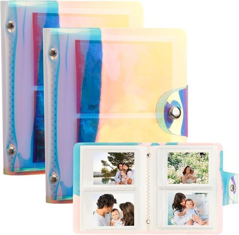 عبوتان من 64 جيبًا لألبوم صور صغير بيد واحدة، حامل بطاقات صور Kpop محمول لكاميرا Fujifilm Instax Mini/Polaroid Snap Touch/SocialMatic كاميرات فورية، فيلم 2 × 3 بوصة in Kuwait