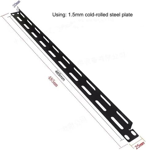 2pcs 0.5U Rack Horizontal Mountable Cable Lacing L Bar, 19-inch Standard Cabinet,8 Cage Nuts & 8Screws Black,20pcs Cable Ties, fit for Open Frame Enclosure Network Cabinet Mount Wire Management in Kuwait