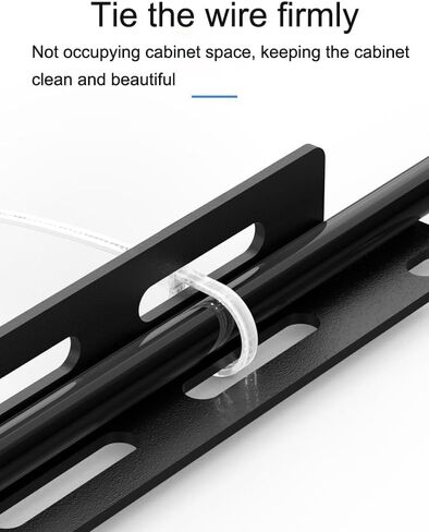 2pcs 0.5U Rack Horizontal Mountable Cable Lacing L Bar, 19-inch Standard Cabinet,8 Cage Nuts & 8Screws Black,20pcs Cable Ties, fit for Open Frame Enclosure Network Cabinet Mount Wire Management in Kuwait