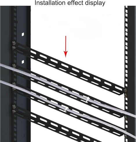 2pcs 0.5U Rack Horizontal Mountable Cable Lacing L Bar, 19-inch Standard Cabinet,8 Cage Nuts & 8Screws Black,20pcs Cable Ties, fit for Open Frame Enclosure Network Cabinet Mount Wire Management in Kuwait
