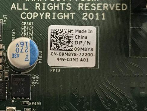 تم تجديد اللوحة الأم DELL 9M8Y8 T3610 in Kuwait