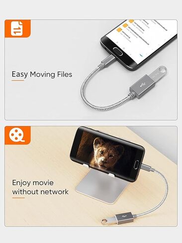 محول USB إلى Micro USB، 0.15 متر، ذكر إلى أنثى، لأجهزة Micro-B، محرك فلاش، ماوس، لوحة مفاتيح، وحدة تحكم في الألعاب، ألومنيوم رمادي فضائي in Kuwait