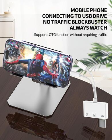 USB C Lightning to USB SD Micro SD Card Reader Adapter for iPhone 16 15 14 Pro Max Ports TF Memory Stick Transfer for iPad Compatible for Samsung MacBook External Camera Digital Accessories in Kuwait