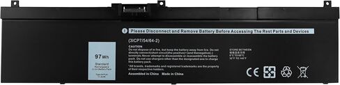 97Wh NYFJH استبدال بطارية الكمبيوتر المحمول لـ Dell Precision 7530 7540 7730 7740 P34E P34E001 P34E002 P74F P74F001 P74F002 451-BCGI 0WNRC 00WNRC GW0K9 0GW0K9 Notebook. in Kuwait