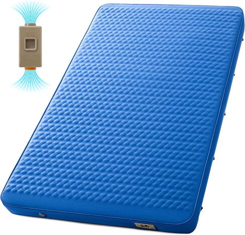 Self Inflating Sleeping Pad with Electric Pump 4 Inch Ultra Thick Memory Foam Sleeping Pad for Camping All Season Single Size Portable Automatic Inflatable Camping Mattress for Travel, Tent (Green) in Kuwait
