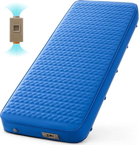 Self Inflating Sleeping Pad with Electric Pump 4 Inch Ultra Thick Memory Foam Sleeping Pad for Camping All Season Single Size Portable Automatic Inflatable Camping Mattress for Travel, Tent (Green) in Kuwait