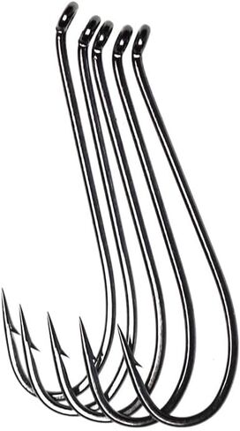 50pcs High Carbon Steel Fly Tying Hook Up-Turned Eye 3X Long Shank Salmon Flies in Kuwait