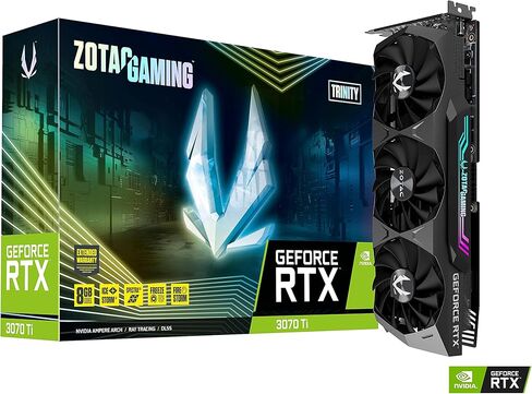 ZOTAC Gaming GeForce RTX™ 3070 Ti Trinity 8GB GDDR6X 256-bit 19 Gbps PCIE 4.0 بطاقة رسومات الألعاب، IceStorm 2.0 تبريد متقدم، Spectra 2.0 RGB Lighting، ZT-A30710D-10P in Kuwait
