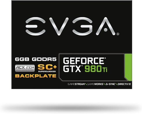 بطاقة رسومات EVGA GeForce GTX 980 Ti Super Clocked Gaming ACX 2.0 6GB GDDR5 384bit PCI-E (06G-P4-4995-KR) (متجددة) in Kuwait