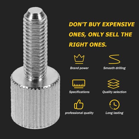 VALICLUD 20pcs M5x15mm Nickel Plated Knurled Thumb Screws for Computer Case Assembly, Iron Material, Silver, Suitable for PC Hardware and Electronics Maintenance in Kuwait