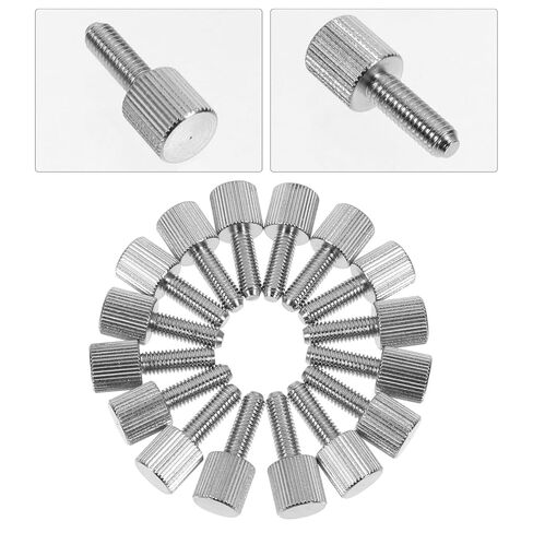 VALICLUD 20pcs M5x15mm Nickel Plated Knurled Thumb Screws for Computer Case Assembly, Iron Material, Silver, Suitable for PC Hardware and Electronics Maintenance in Kuwait